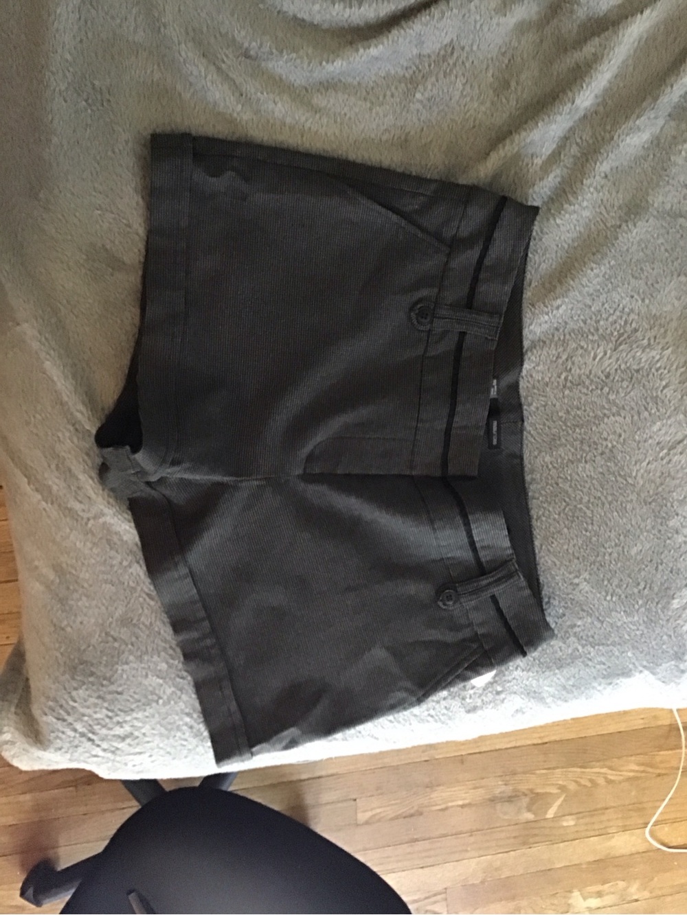Maurices Charcoal Gray High Waist Tailored Shorts